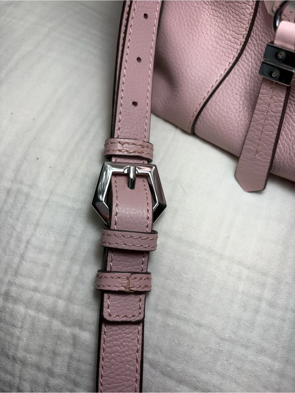 orYANY Pink Leather Satchel Bag